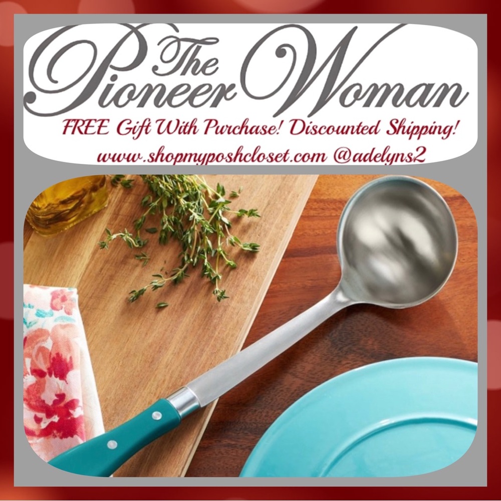 🌺 New Pioneer Woman Dark Teal Ladle - Serving Spoon for Soup - Picture 3 of 5